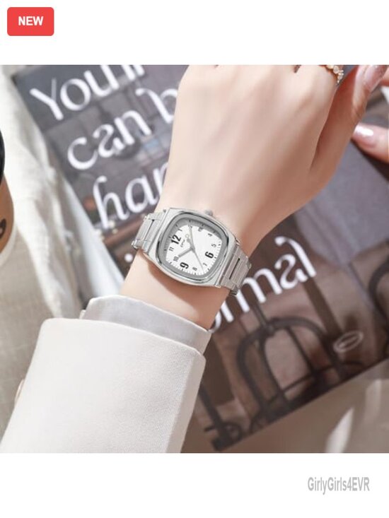 Square Women\'s Watch: Stainless Steel Strap Analog Quartz Luminous Elegant main image 4